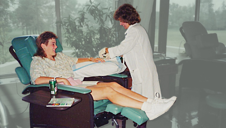 Bonnie during chemotherapy at 21